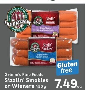 IGA Grimm's Fine Foods Sizzlin' Smokies or Wieners 450 g offer