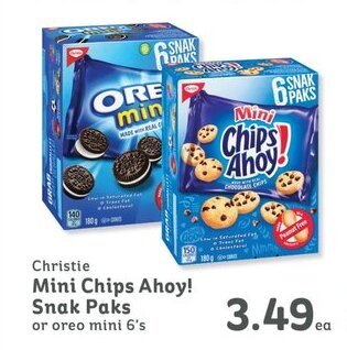IGA Christie Mini Chips Ahoy! Snak Paks or oreo mini 6's offer