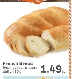 IGA French Bread fresh baked in-store 450g offer