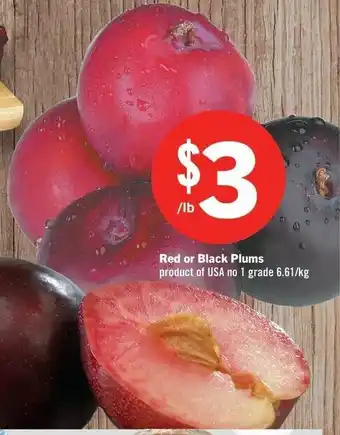 IGA Red or Black Plums offer