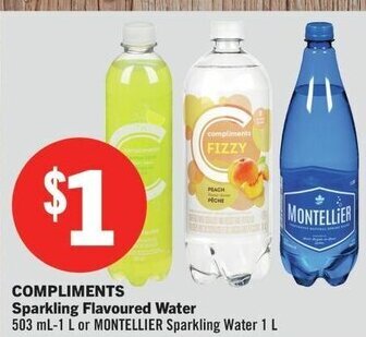 IGA COMPLIMENTS Sparkling Flavoured Water offer