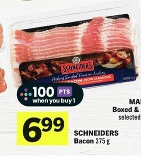 IGA SCHNEIDERS Bacon 375 g offer