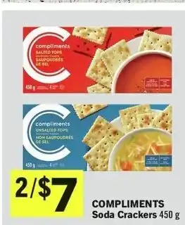 IGA COMPLIMENTS Soda Crackers 450 g offer