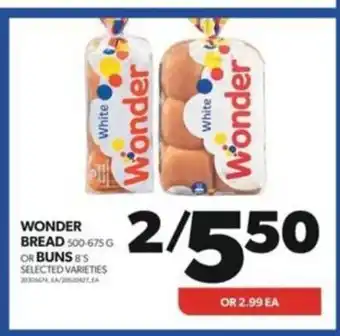 Wholesale Club WONDER BREAD 500-675 G offer