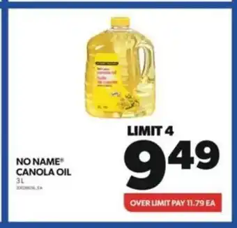 Wholesale Club NO NAME CANOLA OIL 3L offer
