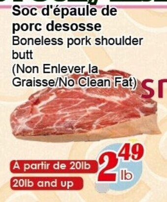 Soc d'épaule de porc desosse