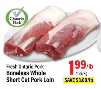 Commisso's Fresh Foods Fresh Ontario Pork Boneless Whole Short Cut Pork Loin offer