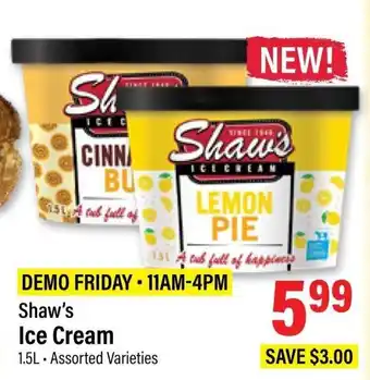 Commisso's Fresh Foods Shaw's Ice Cream offer