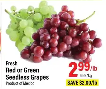 Commisso's Fresh Foods Fresh Red or Green Seedless Grapes offer