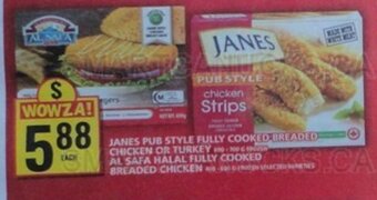 Food Basics JANES PUB STYLE FULLY COOKED BREADED CHICKEN OR TURKEY offer