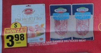 Food Basics MASTRO OR SAN DANIELE DELI SLICED MEAT offer