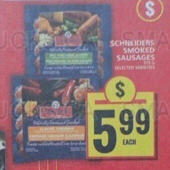 Food Basics SCHNEIDERS SMOKED SAUSAGES offer