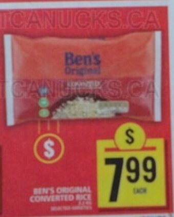 Food Basics BEN'S ORIGINAL CONVERTED RICE offer
