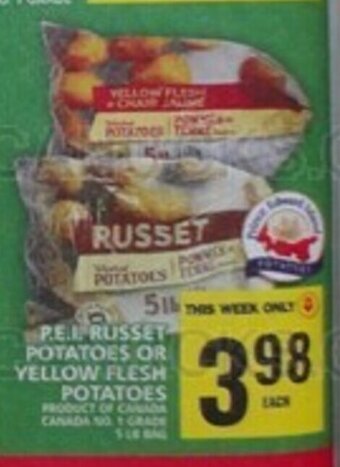Food Basics P.E.I. RUSSET POTATOES OR YELLOW FLESH POTATOES offer