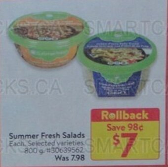 Walmart Summer Fresh Salads offer