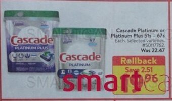 Walmart Cascade Platinum or Platinum Plus 51s - 67s offer