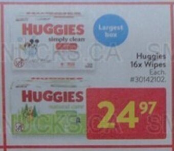 Walmart Huggies 16x Wipes offer