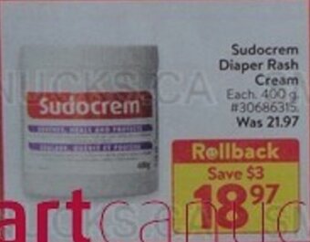 Walmart Sudocrem Diaper Rash Cream offer