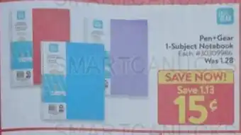 Walmart Pen+Gear 1-Subject Notebook offer