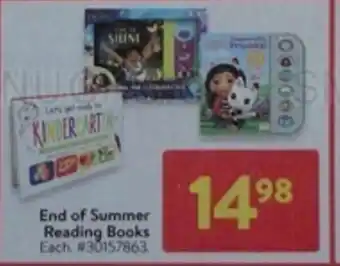 Walmart End of Summer Reading Books offer
