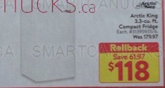 Walmart Arctic King 3.3-cu. ft. Compact Fridge offer