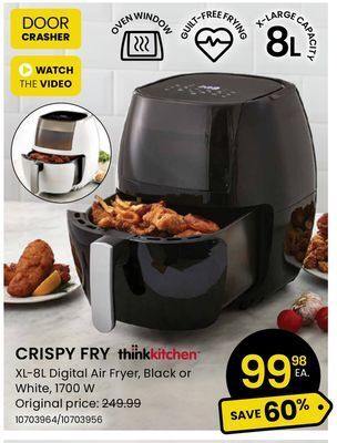 Stokes Crispy fry xl-8l digital air fryer offer