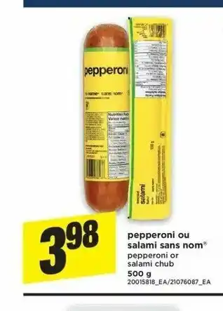 Maxi Pepperoni Ou Salami Sans Nom offer