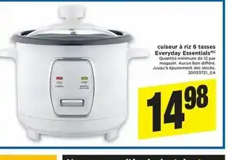 Maxi Cuiseur a Riz 6 Tasses Everyday Essentials offer