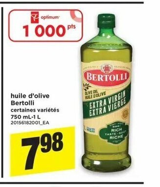 Maxi Huile D'olive Bertolli offer