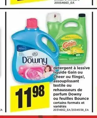 Maxi Détergent a Lessive Liquide Gain Ou Cheer Ou Flings! offer