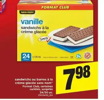 Maxi Sandwichs Ou Barres A La Créme Glacée Sans Nom offer