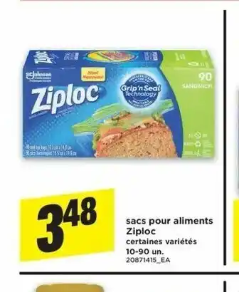 Maxi Sacs Pour Aliments Ziploc offer