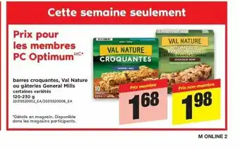 Maxi Barres Croquantes, Val Nature offer