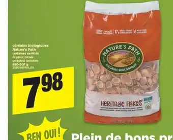 Maxi Céréales Biologiques nature's Path offer