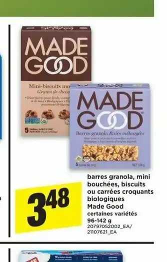 Maxi Barres Granola, Mini Bouchées offer