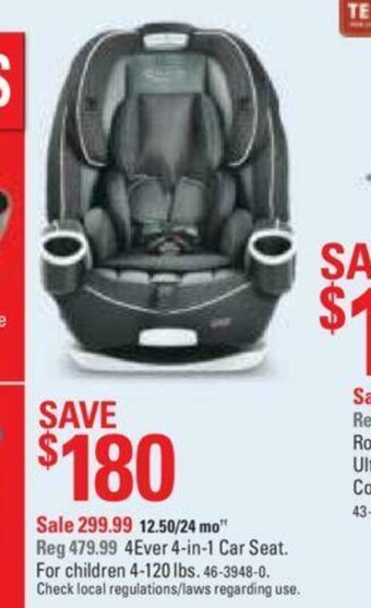 Canadian Tire 4Ever 4-in-1 car seat offer