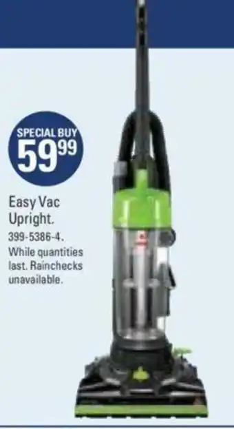 Canadian Tire Easy vac upright offer