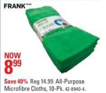 Canadian Tire All-purpose microfibre cloths offer