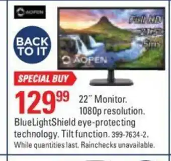 Canadian Tire 22" Monitor offer