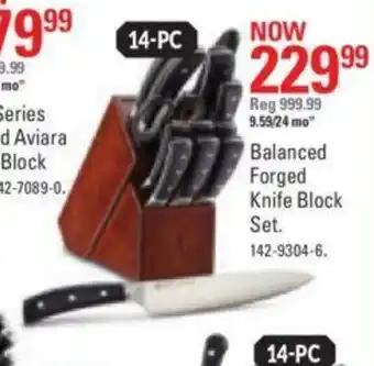 Canadian Tire Balanced forged knife block set offer
