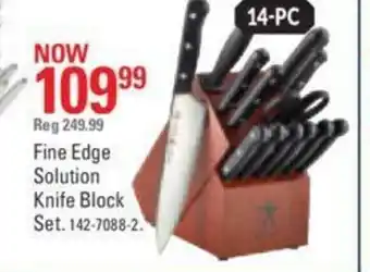 Canadian Tire Fine edge solution knife block set offer