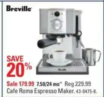 Canadian Tire Cafe roma espresso maker offer