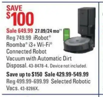 Canadian Tire Irobot roomba offer