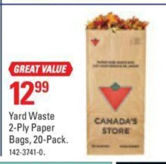 Canadian Tire Yard waste 2-ply paper bags offer