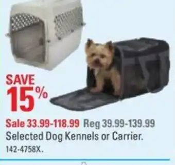 Canadian Tire Selected dog kennels or carrier offer