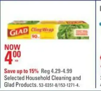 Canadian Tire Selected household cleaning and glad products offer