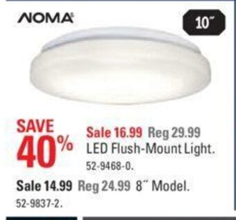 Canadian Tire LED flush-mount light offer