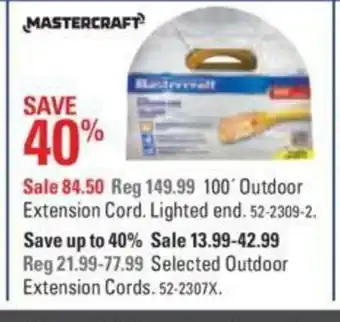 Canadian Tire 100' Outdoor extension cord offer