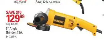 Canadian Tire 5" Angles grinder 12A offer