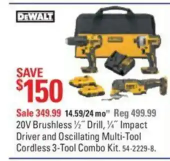 Canadian Tire 20V brushless drill impact driver and oscillting offer